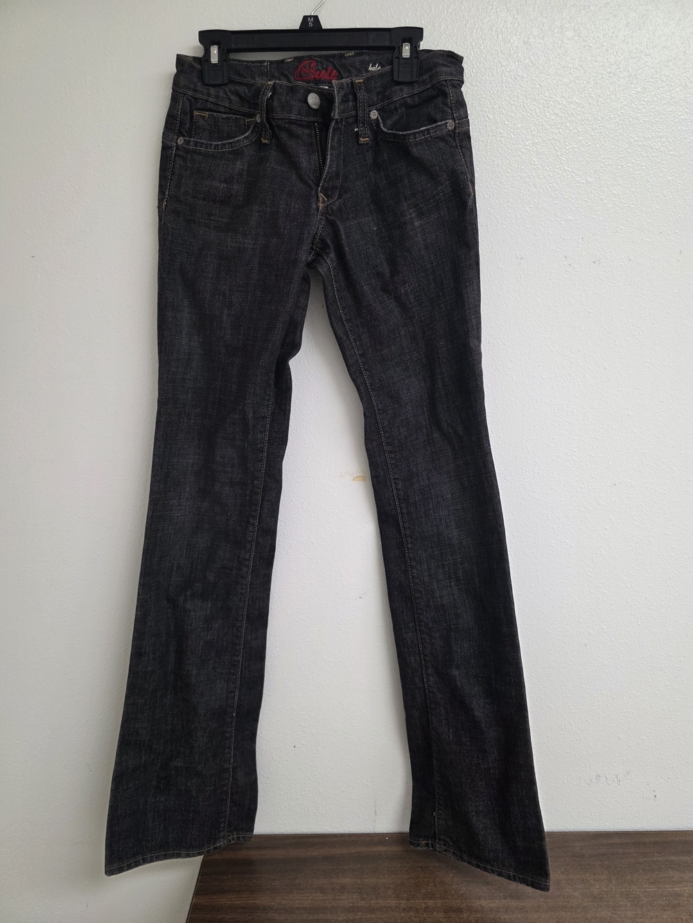 Black Boot Cut Women's Jeans with Subtle Rise (0618)